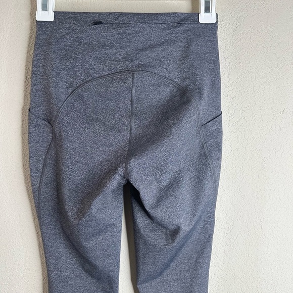 Lululemon Swift Speed High-Rise Crop W6BKMS 21" Heathered Black size 4 - Picture 3 of 5